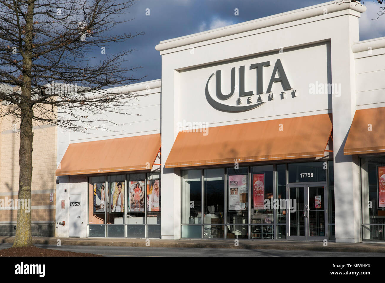 Una bellezza Ulta logo che si vede in un negozio al dettaglio anteriore in Hagerstown, Maryland il 5 aprile 2018. Foto Stock