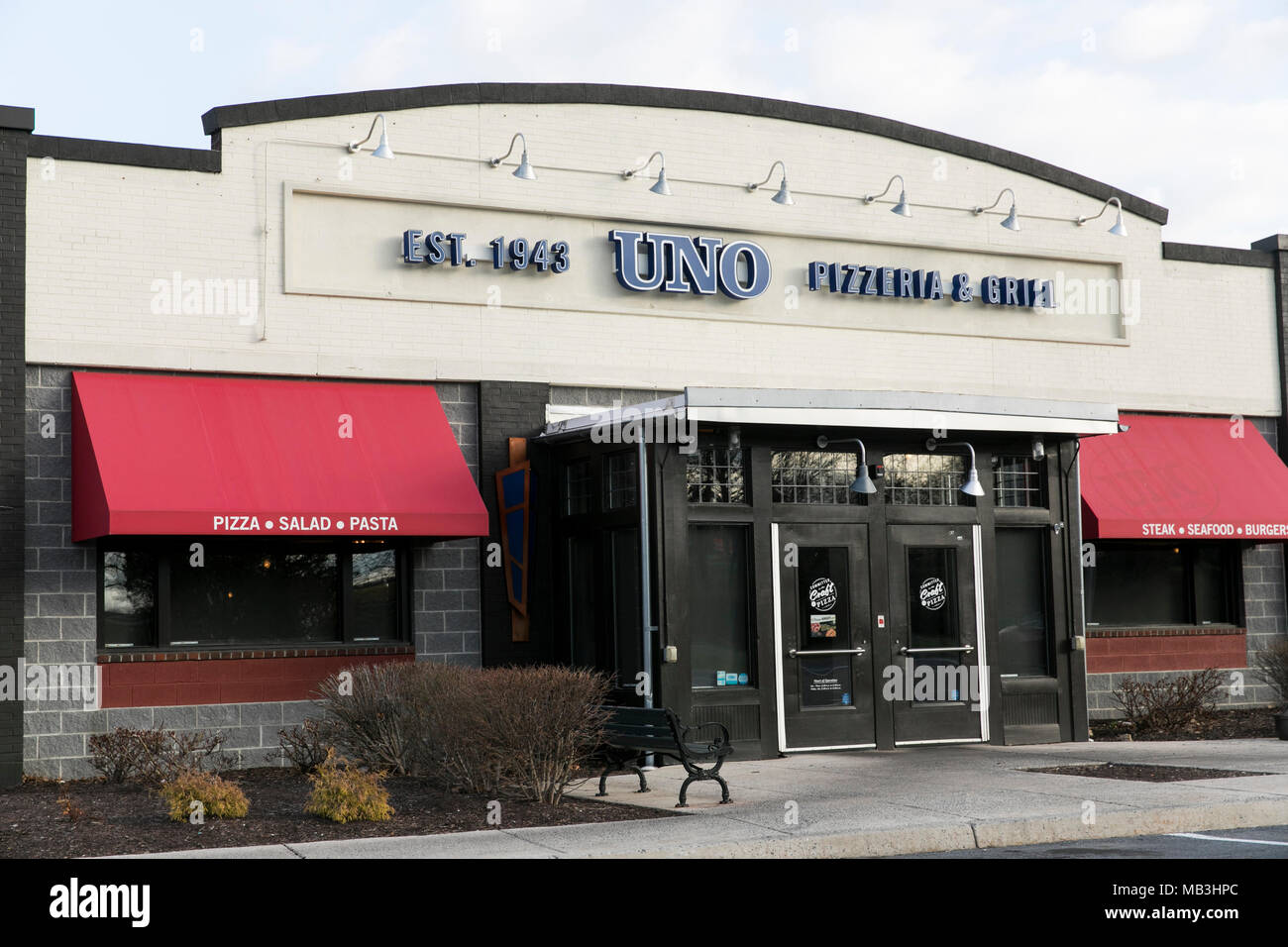 Un Onu Pizzeria & Grill Ristorante Posizione di Hagerstown, Maryland il 5 aprile 2018. Foto Stock