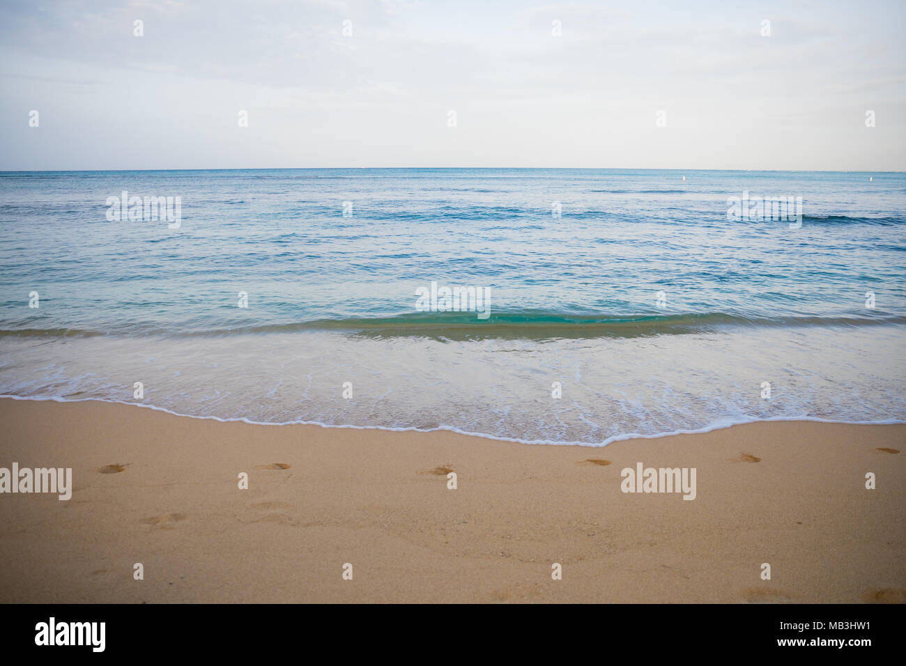 Waikiki Beach Sunrise Oahu Hawaii Foto Stock