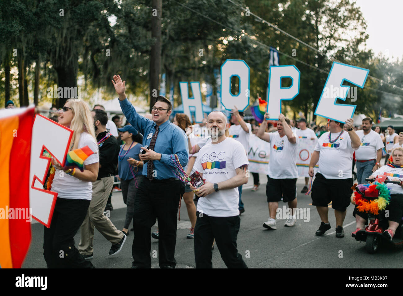 Orlando Gay Chorus a Orlando Pride Parade (2016). Foto Stock