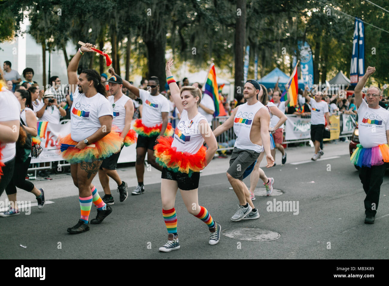 Orlando Gay Chorus a Orlando Pride Parade (2016). Foto Stock
