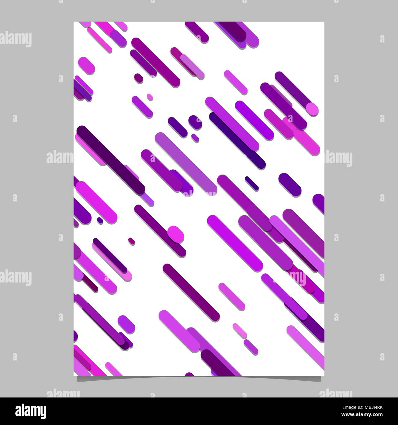 Random diagonale arrotondata motivo a strisce pagina, copertina della brochure modello - Documento del vettore grafico di sfondo con strisce Illustrazione Vettoriale