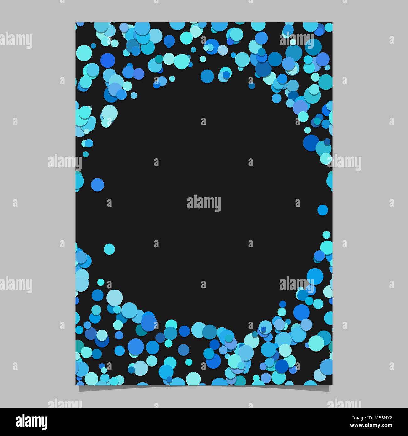 Moderno motivo a punti casuali copertina della brochure modello - alla moda di pagina vuota illustrazione di confine dalla luce blu dots Illustrazione Vettoriale