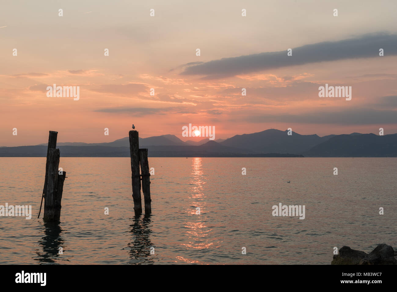 San Vigilio porta dal lago di Garda Foto Stock