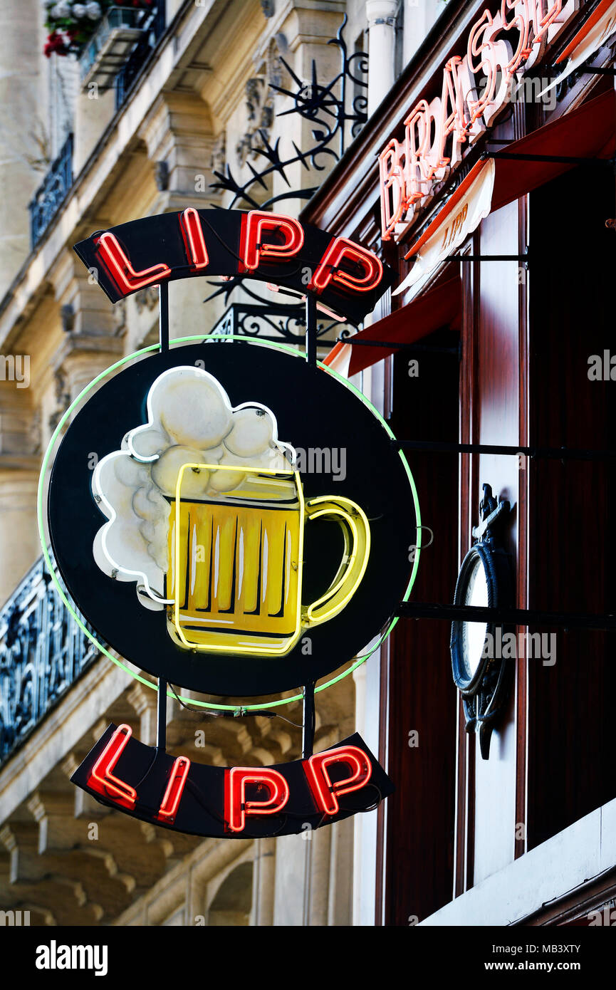 Lipp Brasserie - Parigi - Francia Foto Stock
