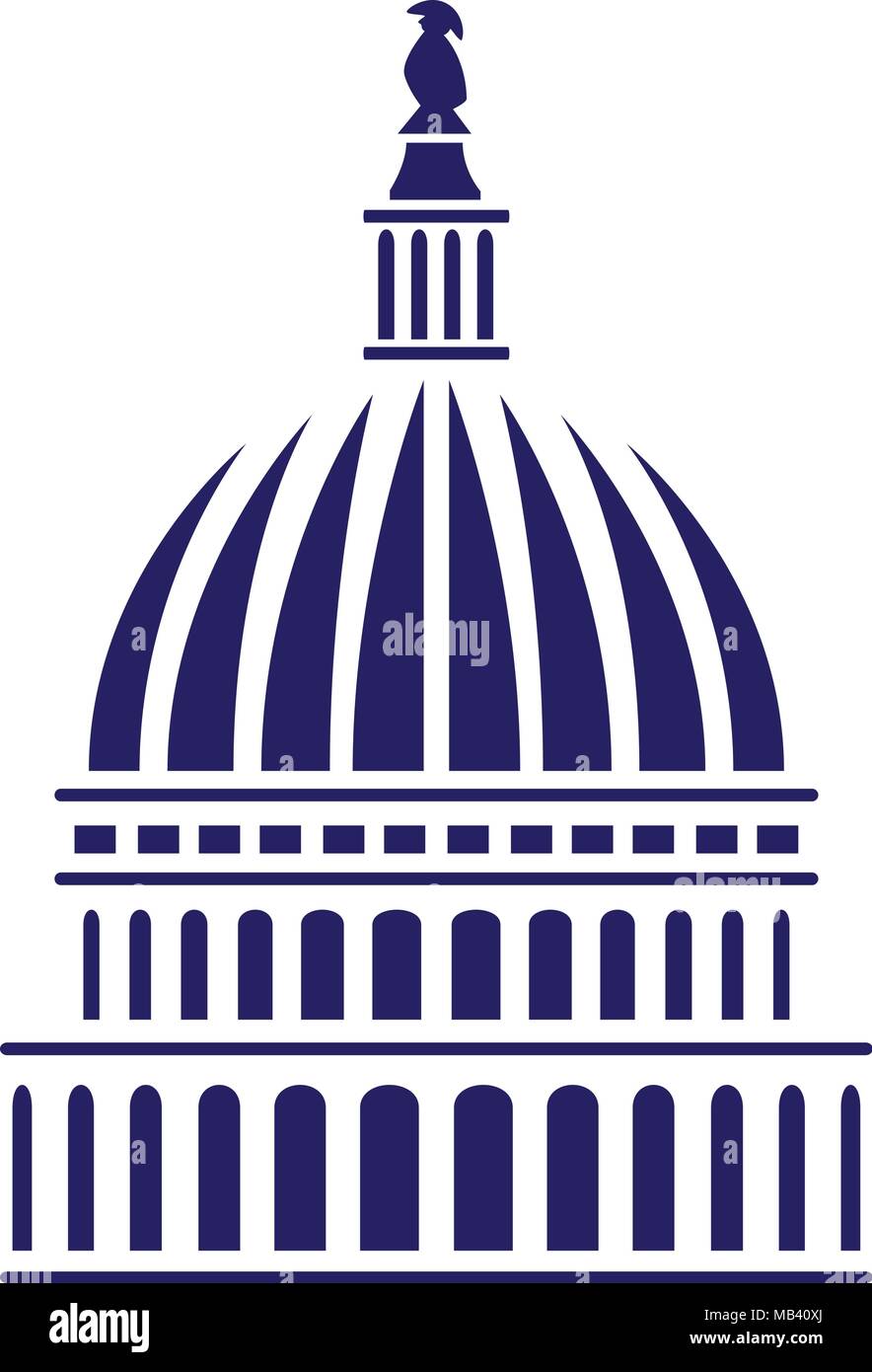 Stati Uniti Capitol Dome illustrazione vettoriale Illustrazione Vettoriale