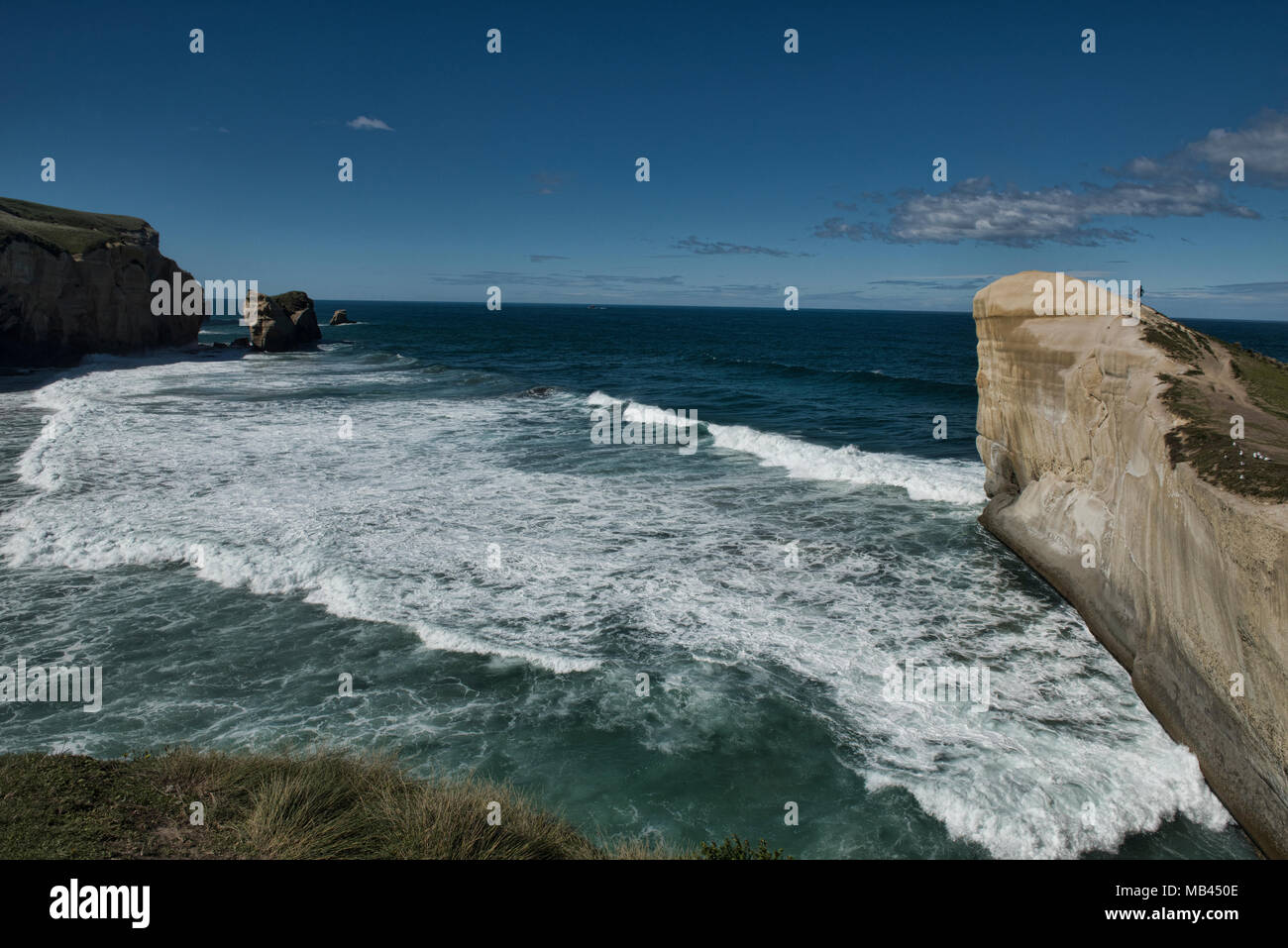 Tunnel drammatico Beach, Dunedin, Nuova Zelanda Foto Stock