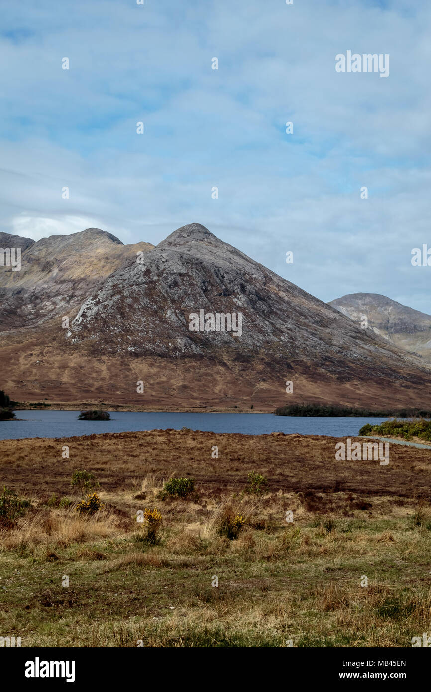 Paesaggio invernale nella regione del Connemara, Irlanda Foto Stock