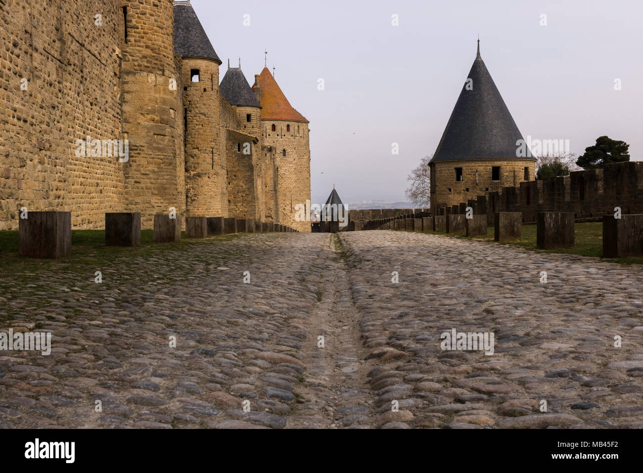 Carcassonne castello medievale Foto Stock