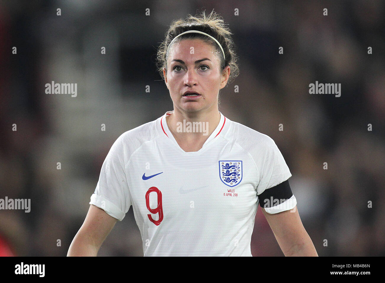 Southampton, Regno Unito. 6 apr, 2018. Jodie Taylor di Inghilterra durante la Coppa del Mondo FIFA 2019 qualifica del gruppo 1 corrispondenza tra le donne in Inghilterra e Galles le donne a St Mary's Stadium su 6 aprile 2018 a Southampton, Inghilterra. (Foto di Matt Bradshaw/phcimages.com) Credit: Immagini di PHC/Alamy Live News Foto Stock