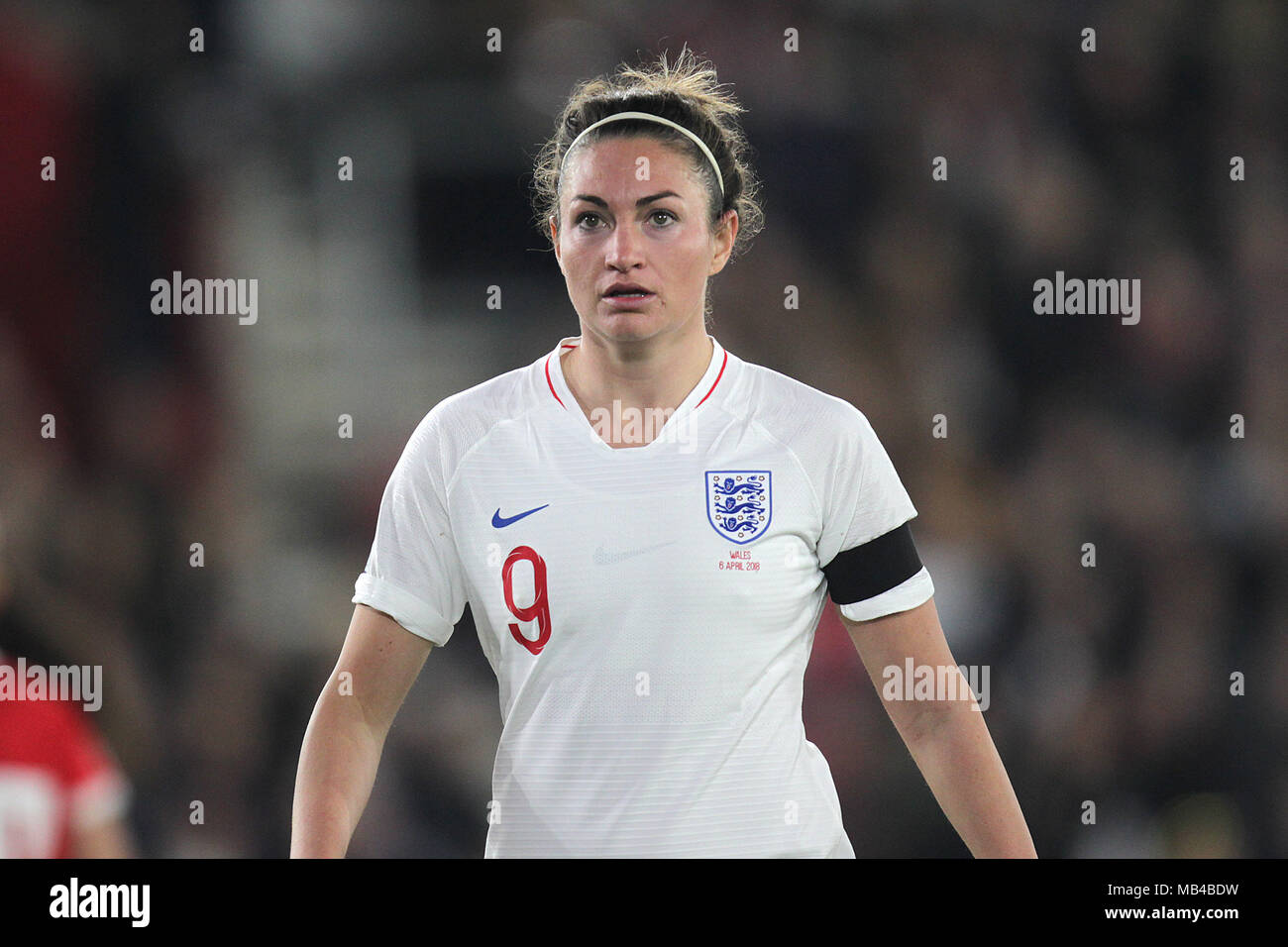 Southampton, Regno Unito. 6 apr, 2018. Jodie Taylor di Inghilterra durante la Coppa del Mondo FIFA 2019 qualifica del gruppo 1 corrispondenza tra le donne in Inghilterra e Galles le donne a St Mary's Stadium su 6 aprile 2018 a Southampton, Inghilterra. (Foto di Matt Bradshaw/phcimages.com) Credit: Immagini di PHC/Alamy Live News Foto Stock