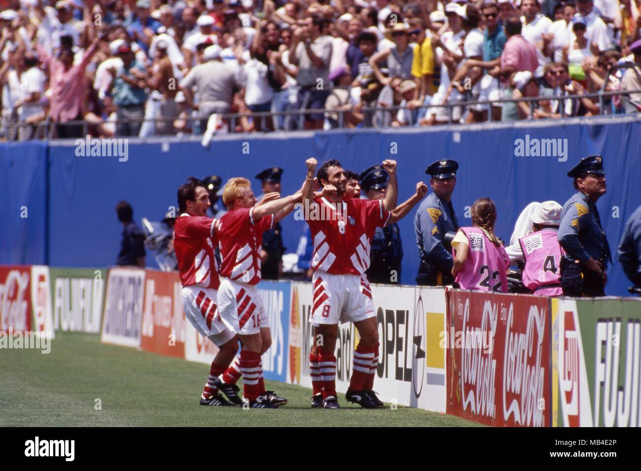 Coppa del Mondo FIFA - USA 1994 10.7.1994, il Giants Stadium di New York e New Jersey. World Cup Quarti di Finale, Bulgaria v Germania. Foto Stock