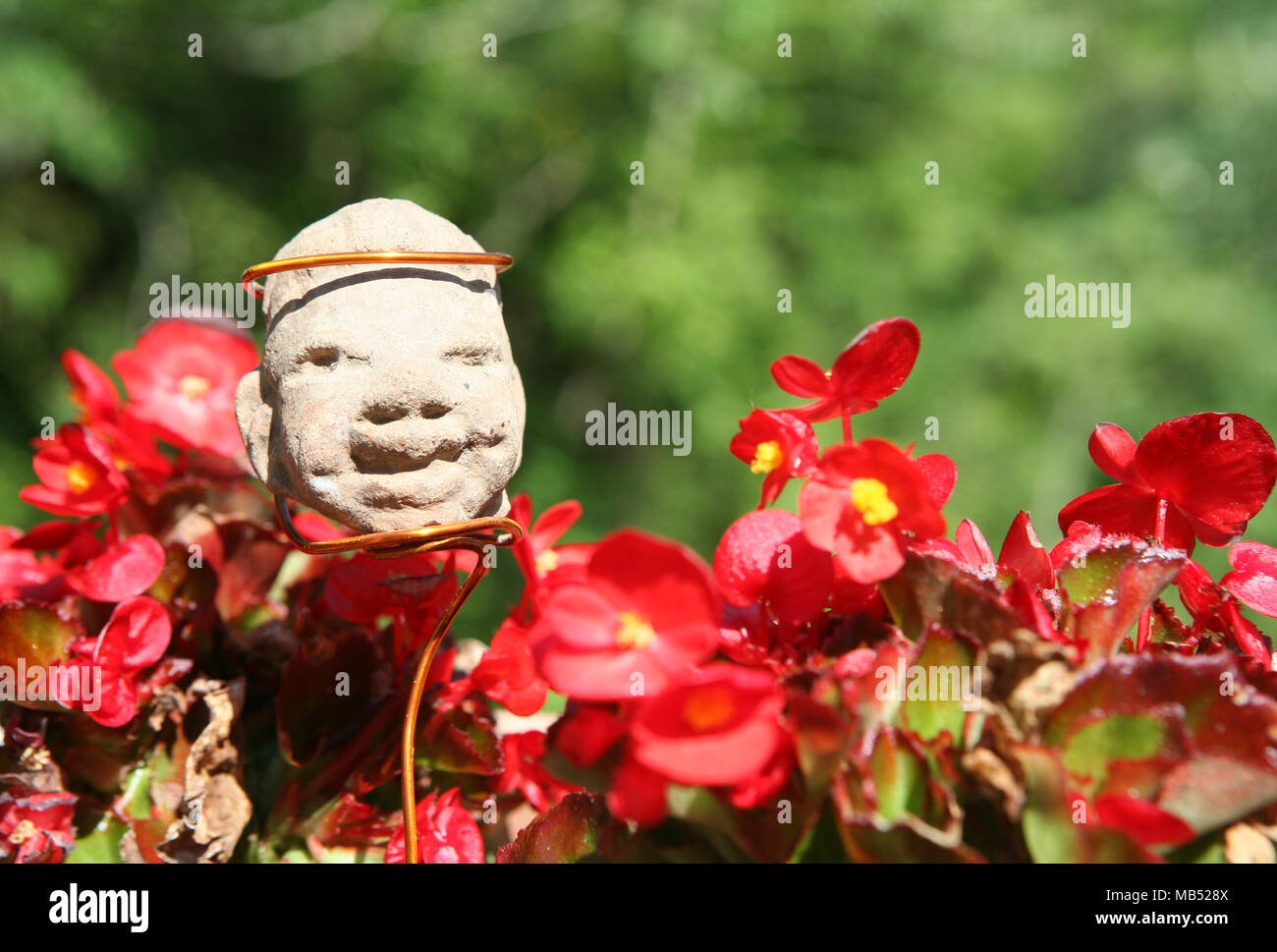 America centrale dio statua della testa Foto Stock