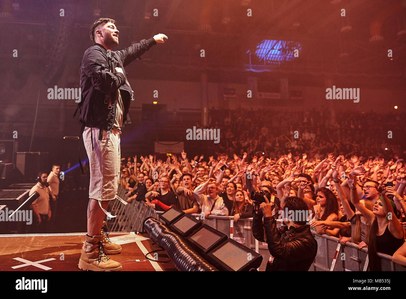 Il rapper Marteria in concerto a Coblenza, Renania-Palatinato, Germania Foto Stock