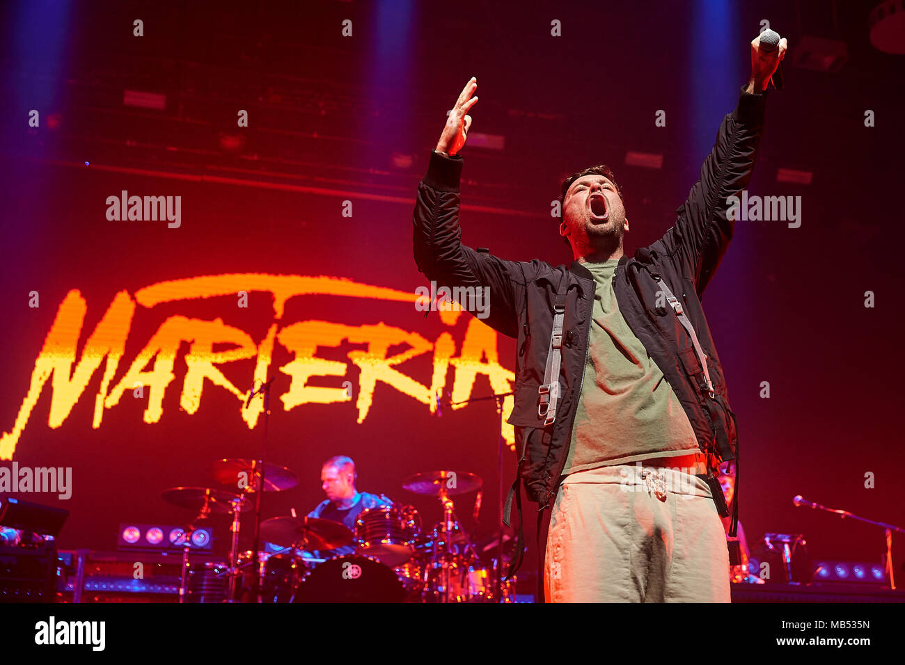 Il rapper Marteria in concerto a Coblenza, Renania-Palatinato, Germania Foto Stock