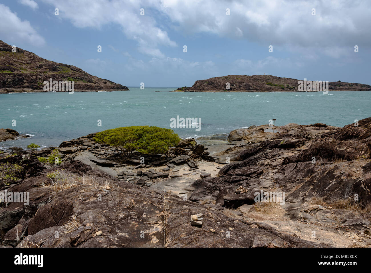 La punta più settentrionale del continente australiano a Cape York Foto Stock