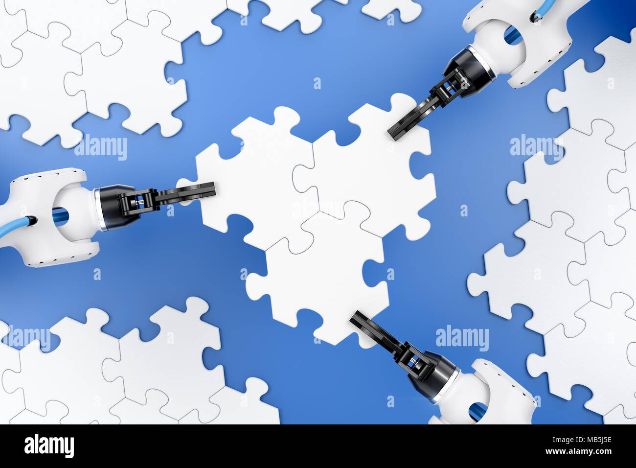 Azione mostra di manipolatori robotici Foto Stock