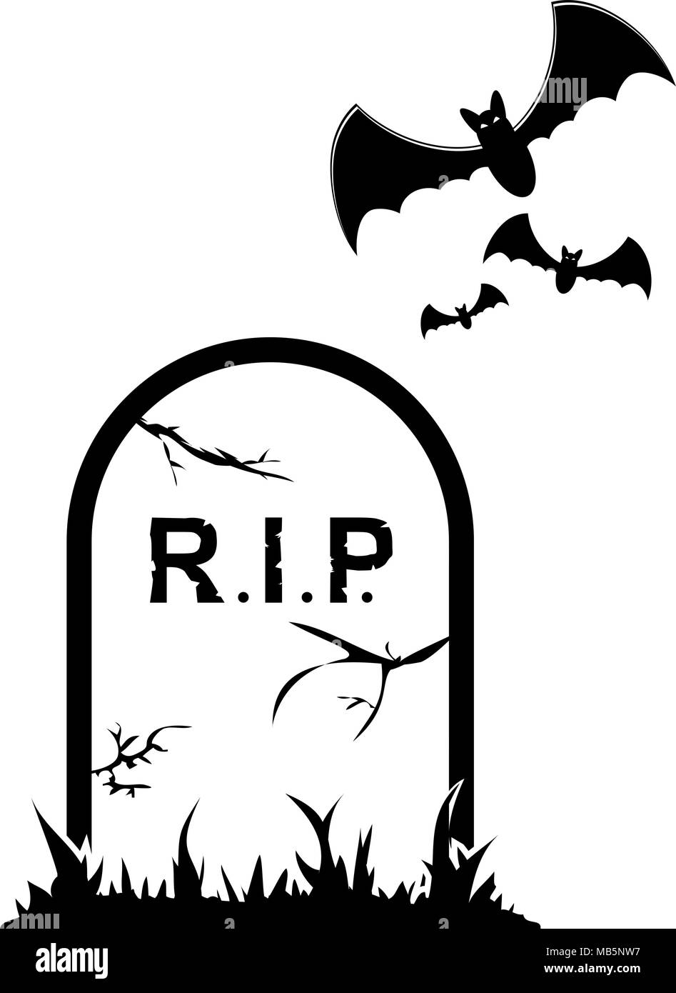 Icona di pietre tombali Illustrazione Vettoriale