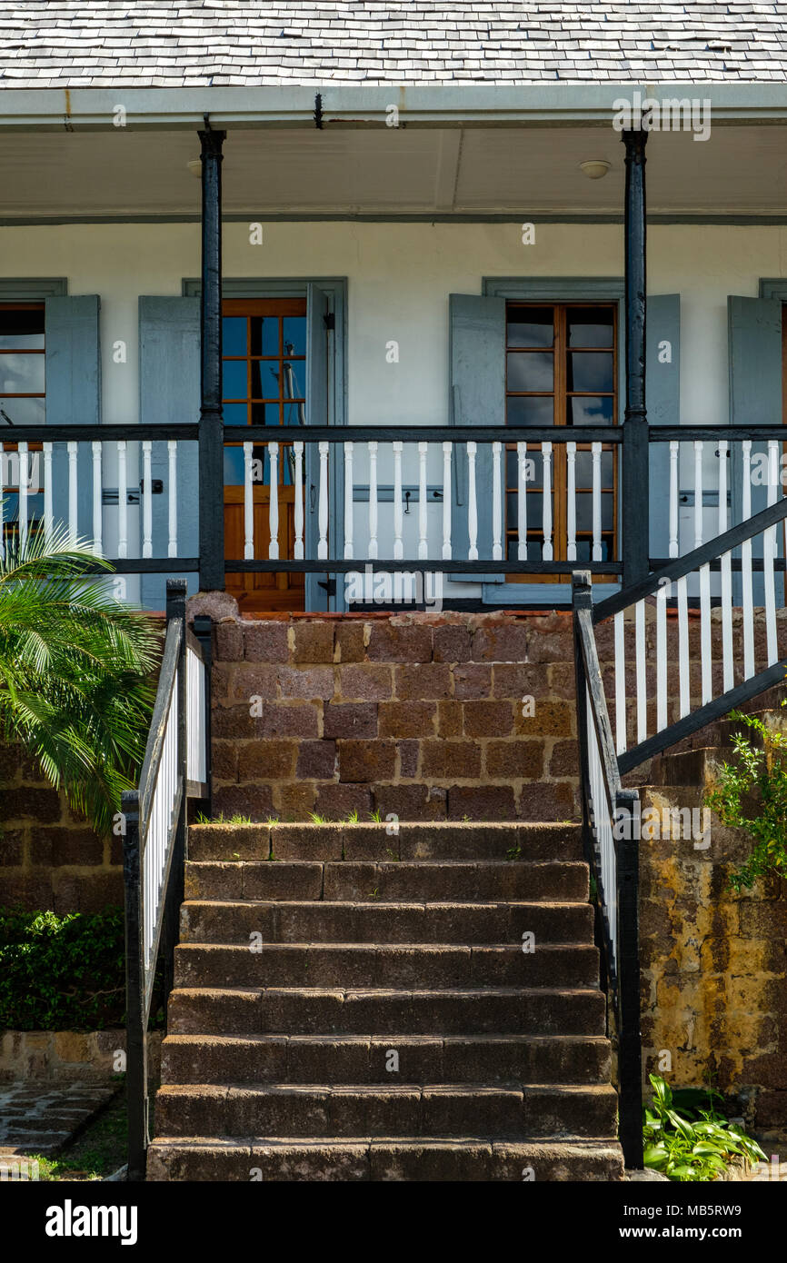 Ufficiale di quarti, Nelson's Dockyard, English Harbour, Antigua Foto Stock