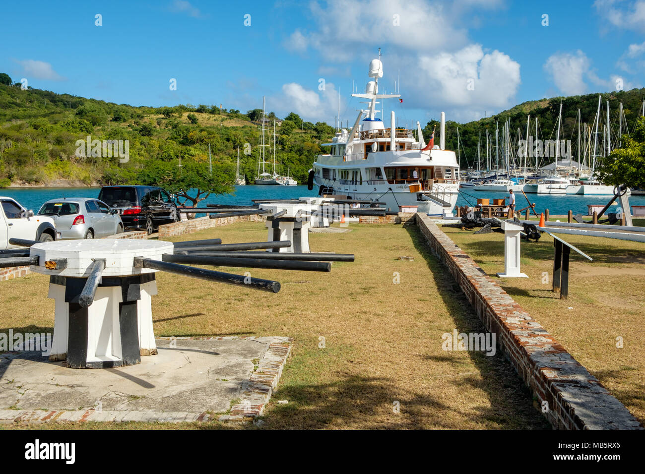 Cabestani, Nelson's Dockyard, English Harbour, Antigua Foto Stock