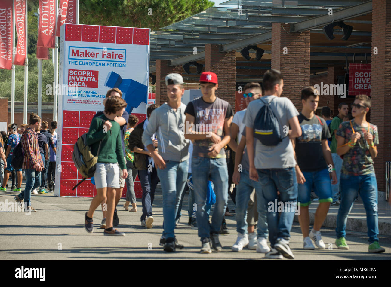 Roma. Maker Faire edizione europea, Auditorium Parco della Musica. L'Italia. Foto Stock