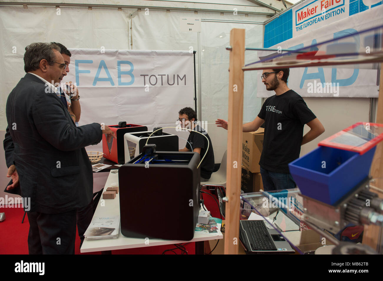 Roma. Maker Faire edizione europea, Auditorium Parco della Musica. Fab Totum. L'Italia. Foto Stock