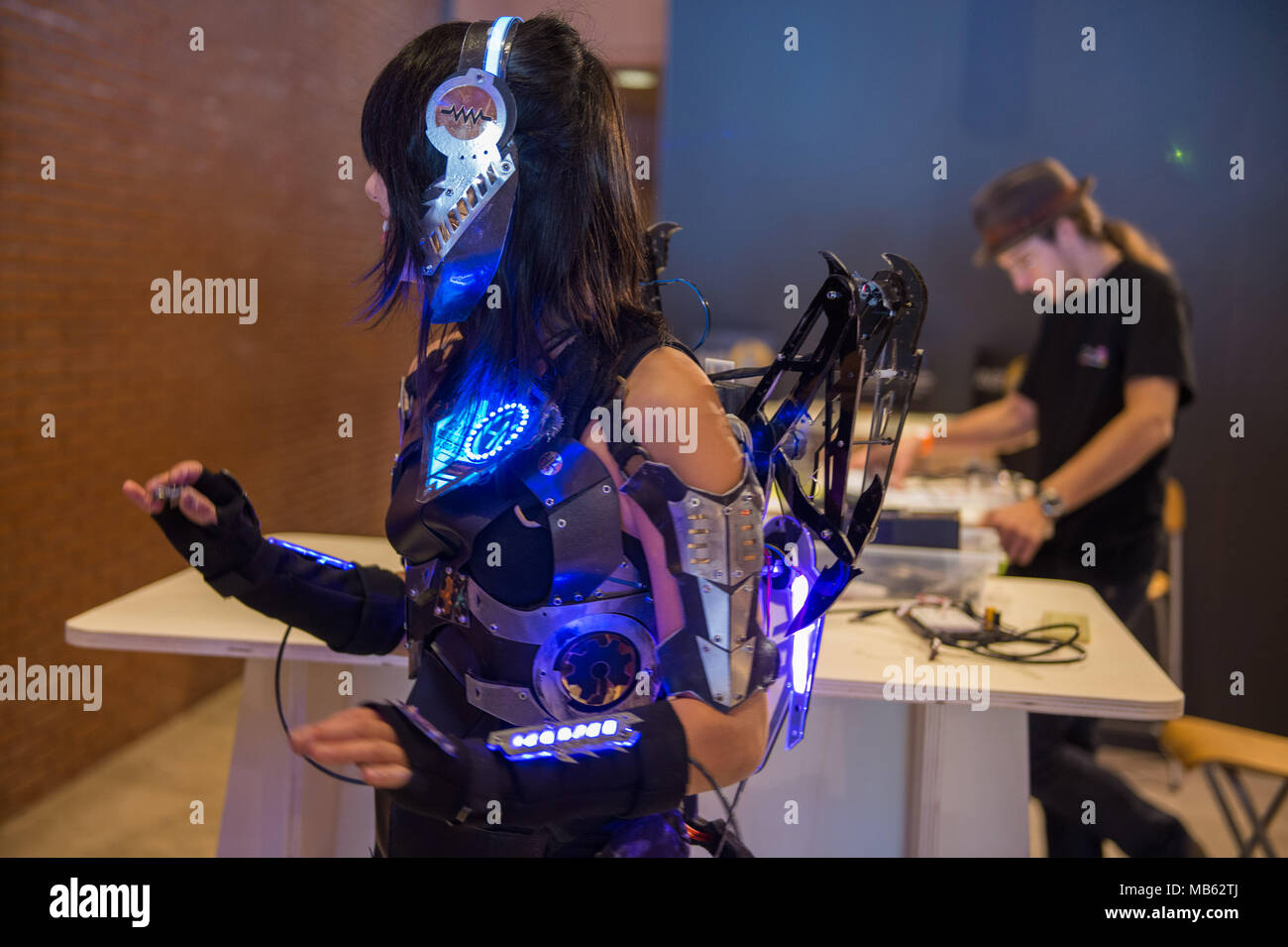 Roma. Maker Faire edizione europea, Auditorium Parco della Musica. Sparkfun Electronics. L'Italia. Foto Stock