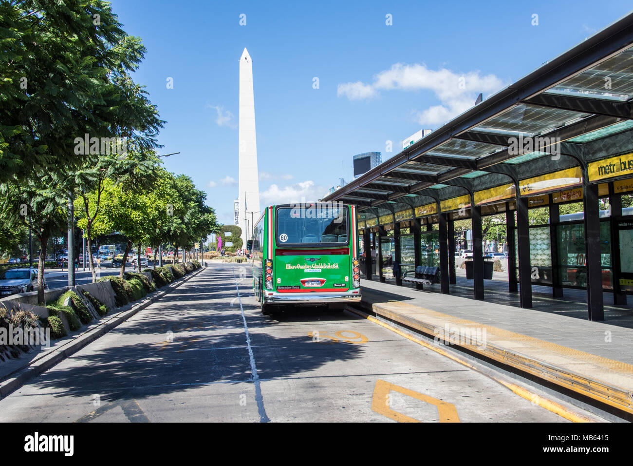 Metrobus, bus Rapid Transit, Buenos Aires, Argentina Foto Stock