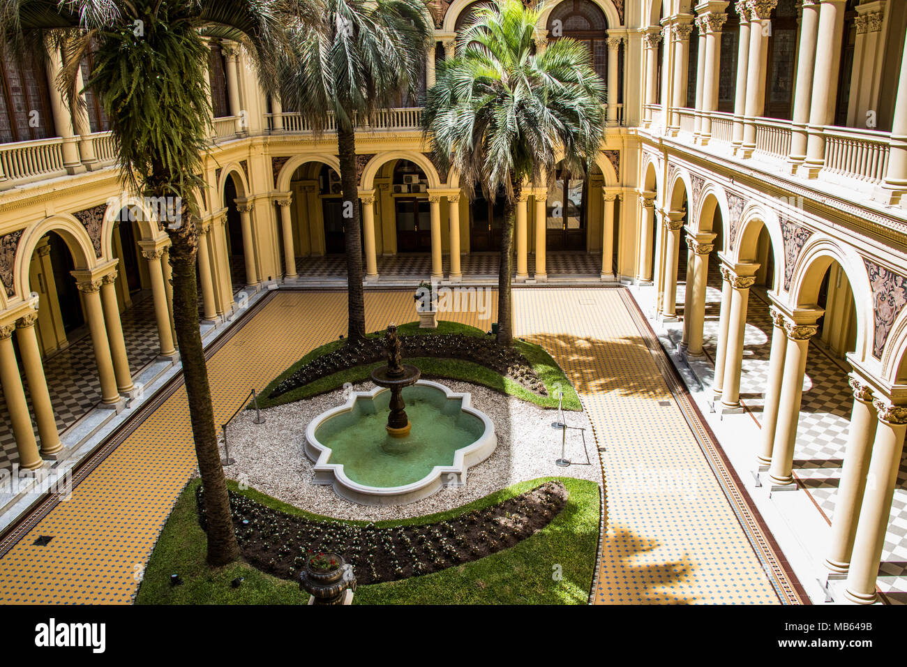 Il Palm Tree Patio, Casa Rosa, Patio de las Palmeras, alla Casa Rosada di Buenos Aires, Argentina Foto Stock