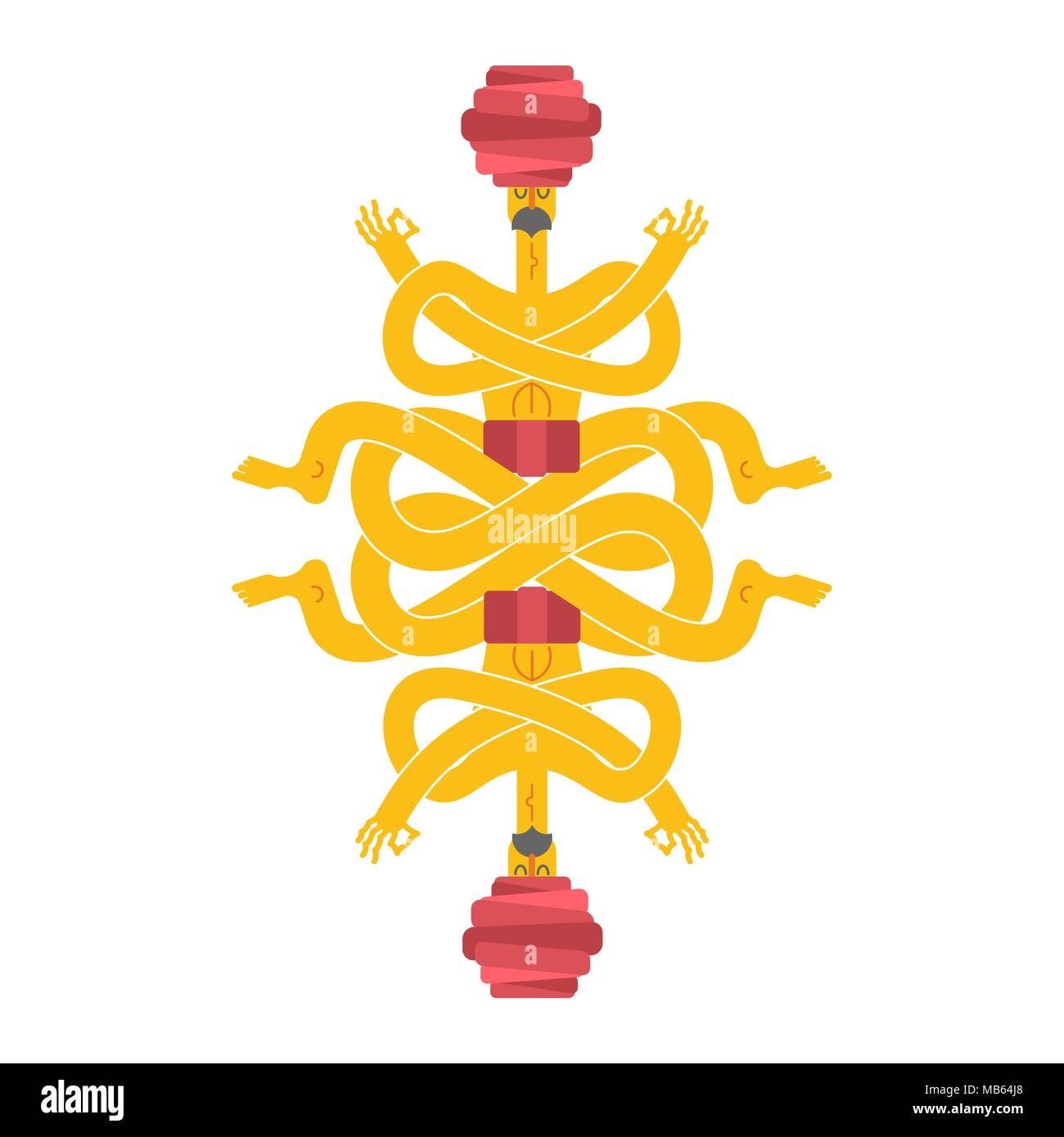 Yogi indiano nella posizione del loto. Yoga in turbante. Relax e meditazione. spirituali, mentali e pratiche di fisica Illustrazione Vettoriale