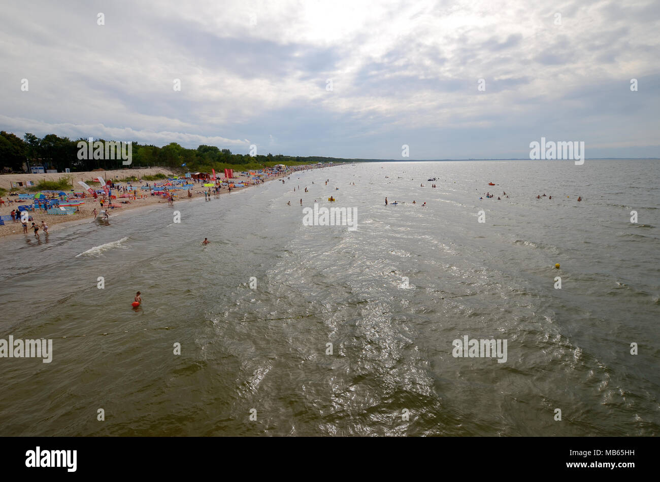 Baltic Beach in Miedzyzdroje (Polonia, Wolin) Foto Stock