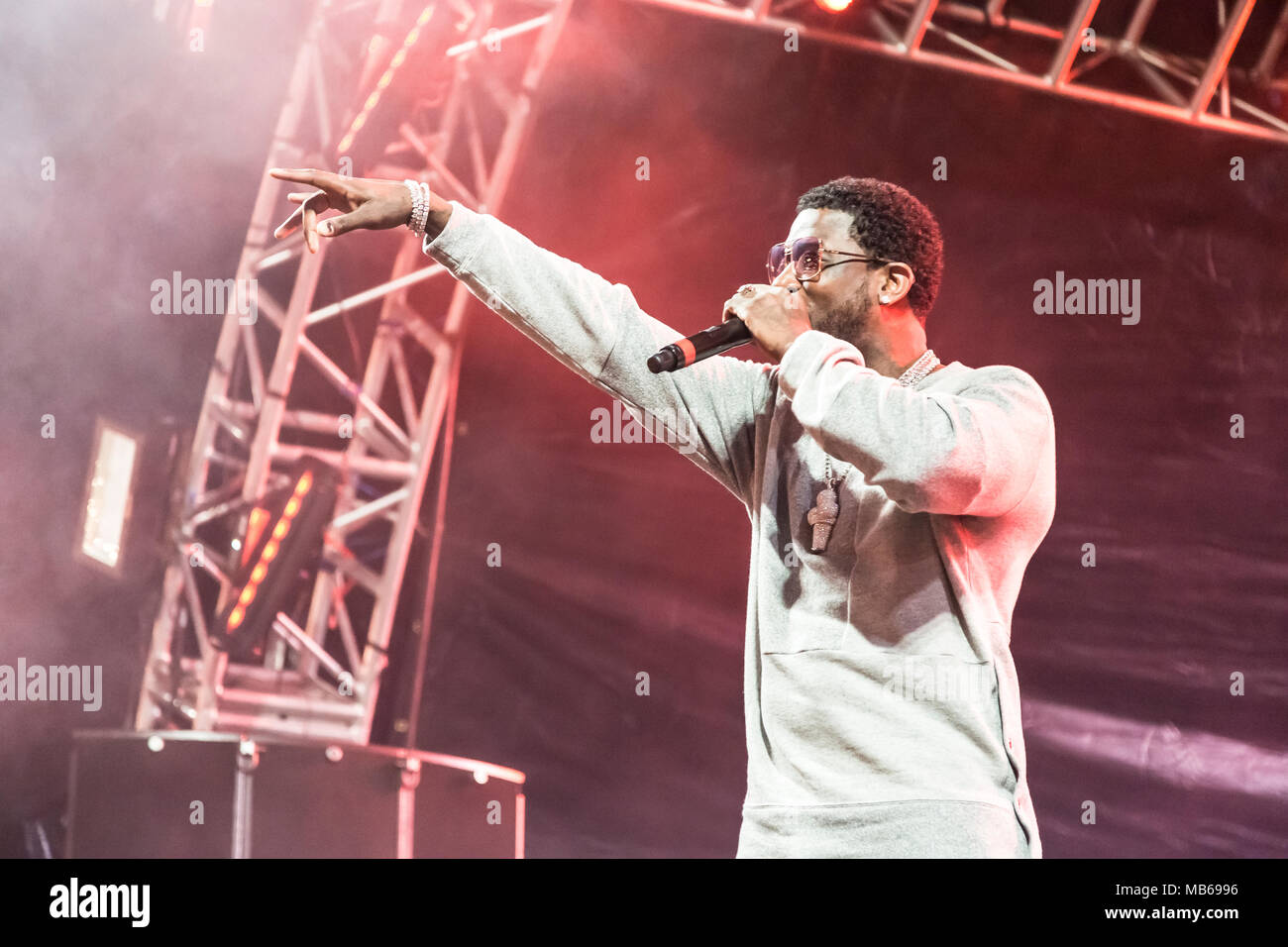 Gucci Mane esegue in aria+Festival di stile a Los Angeles, CA, Stati Uniti d'America Foto Stock