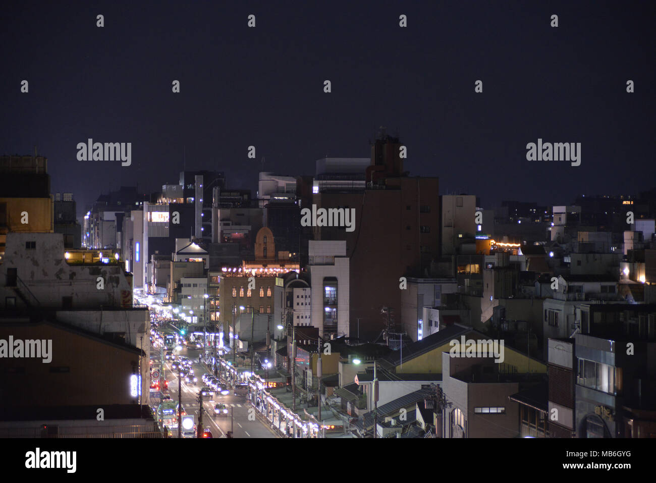 Kyoto alla notte Foto Stock