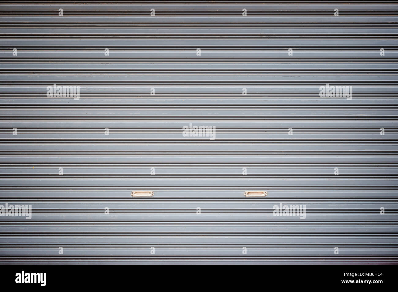 Telaio completo sullo sfondo di un rullo di chiusura sportello (o tapparella, overhead di sezione porta, Roll up o laminazione porta del garage) con vignette. Foto Stock