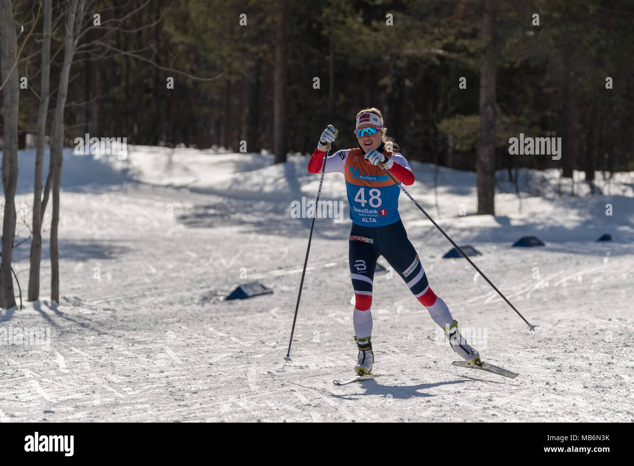 Sci norvegese campionato ragazze Foto Stock