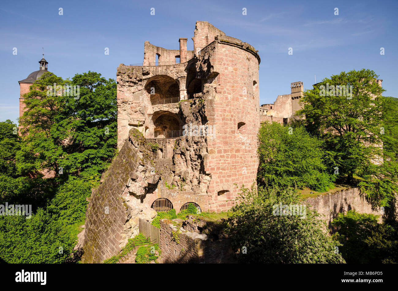 Schloss Heidelberg, Baden-Württemberg, Deutschland, Europa Foto Stock