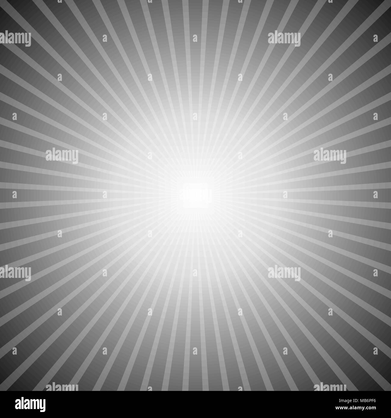 Gradiente grigio stella astratta sfondo burst - retro vector graphic design Illustrazione Vettoriale