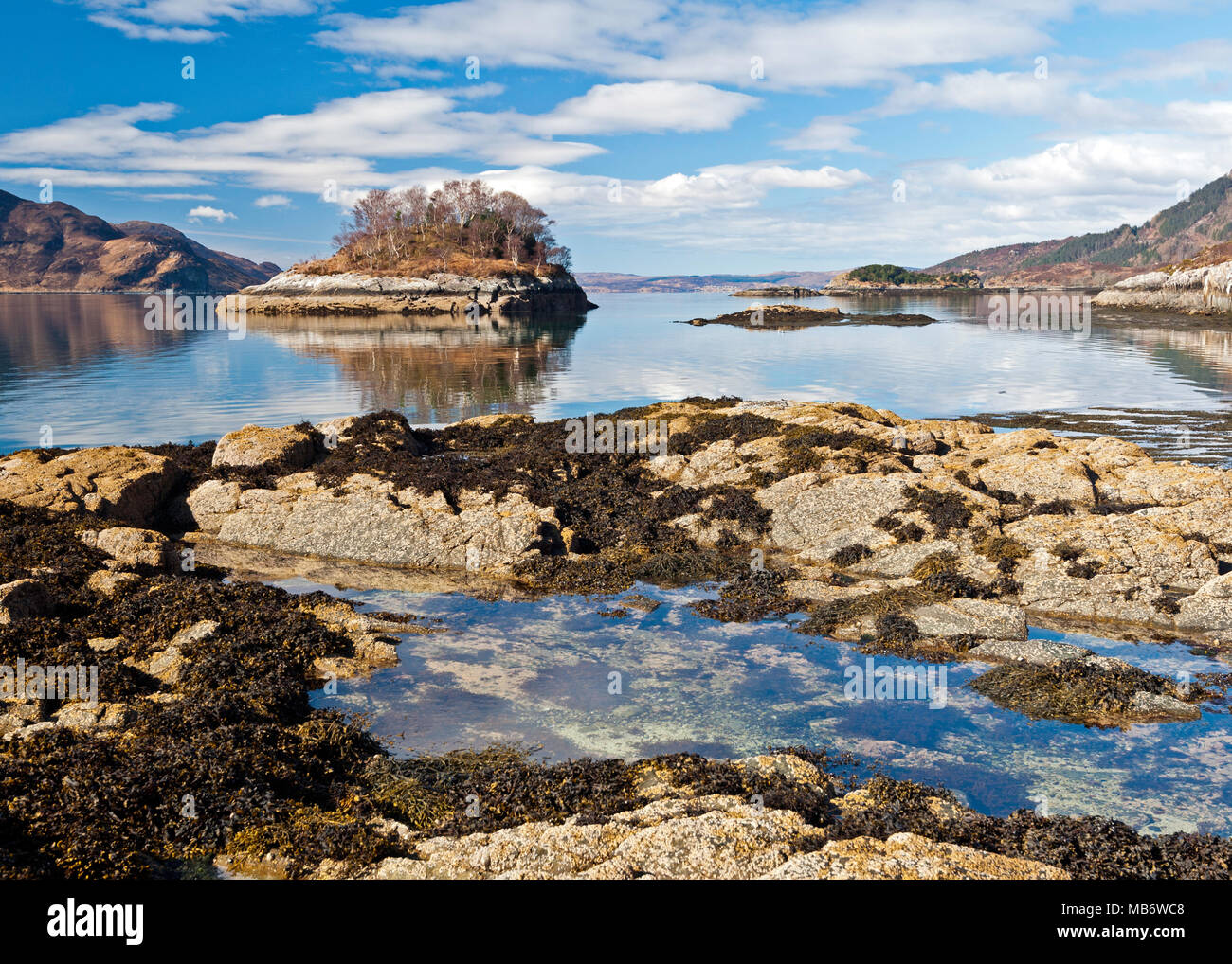 Loch Hourn (Loch Shubhairne), costa ovest della Scozia Foto Stock