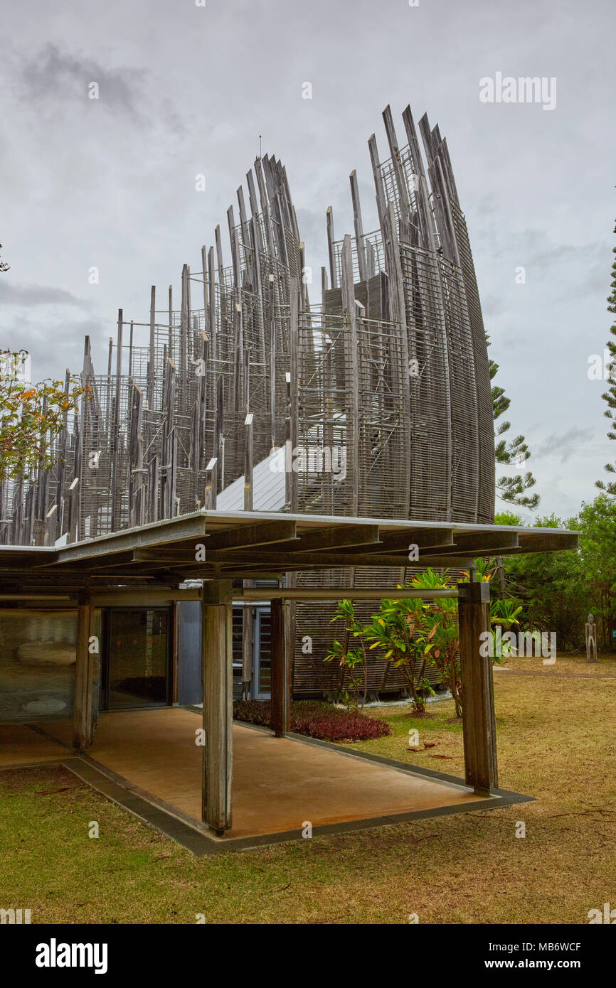 Jean-Marie Tjibaou Centro Culturale a Noumea, Nuova Caledonia Foto Stock