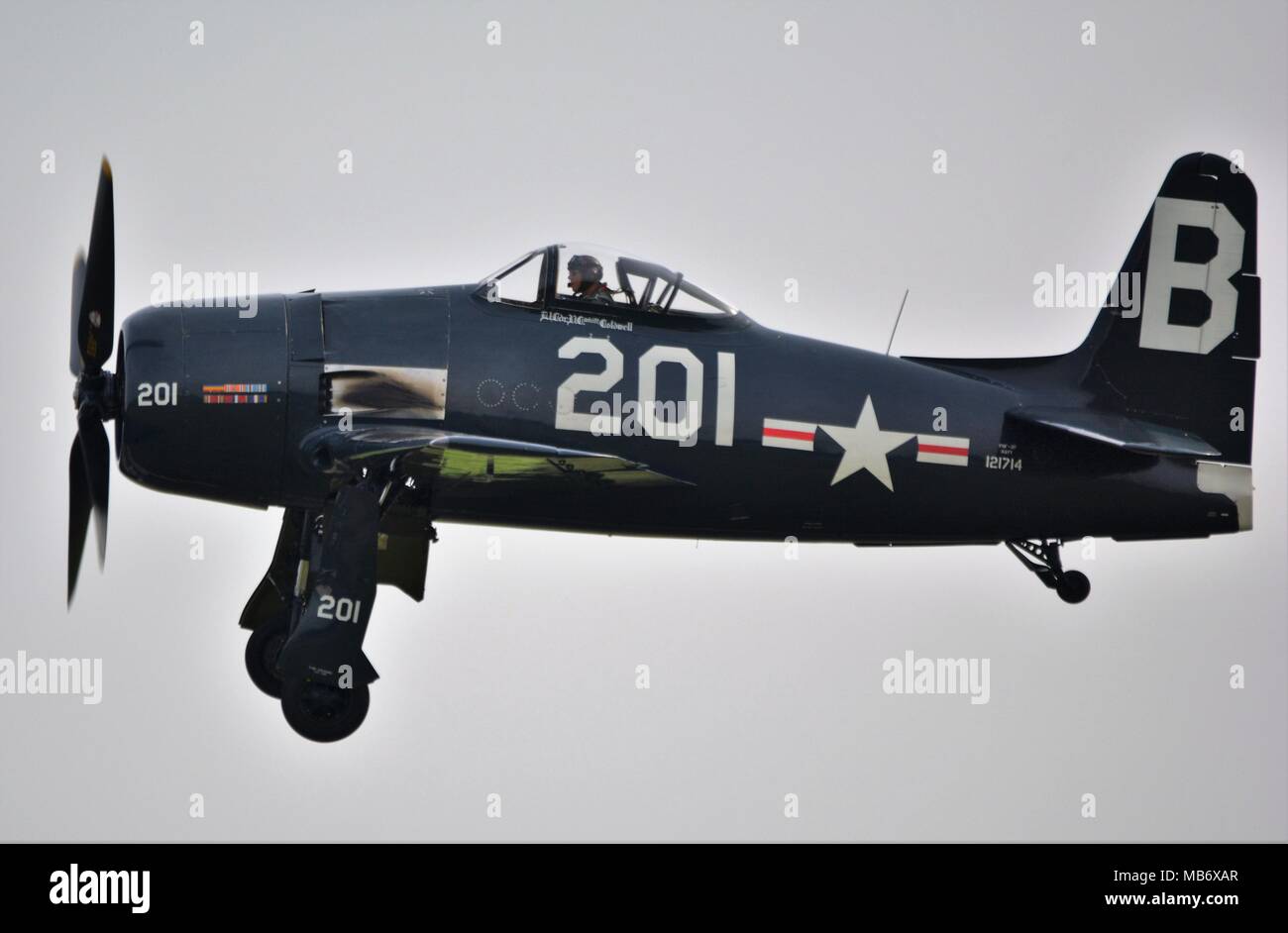 Grumman ascoltato in American guerra mondiale 2 fighter Foto Stock