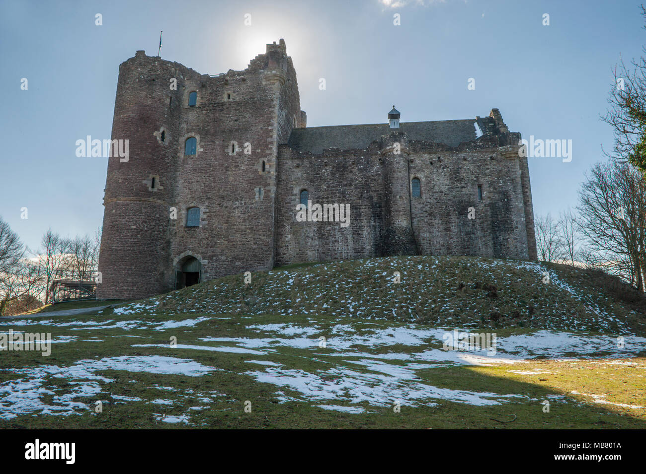 Doune Castle in Scozia - monumento storico e posizione di film per film multipli Foto Stock