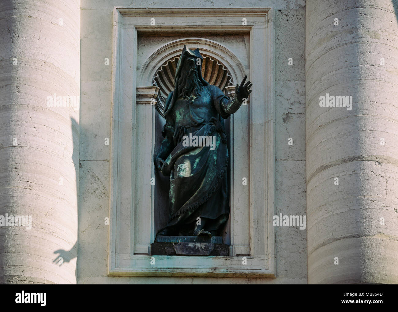 Mosè da Tiziano Aspetti presso la chiesa di San Francesco della Vigna , Venezia , Veneto , Italia Foto Stock