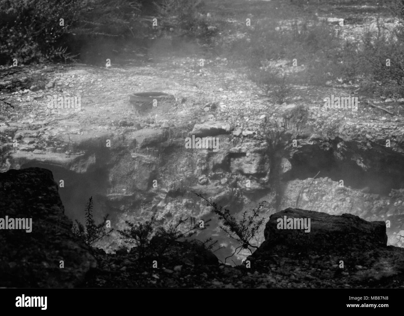 Pit termica Rotorua, Nuova Zelanda Foto Stock