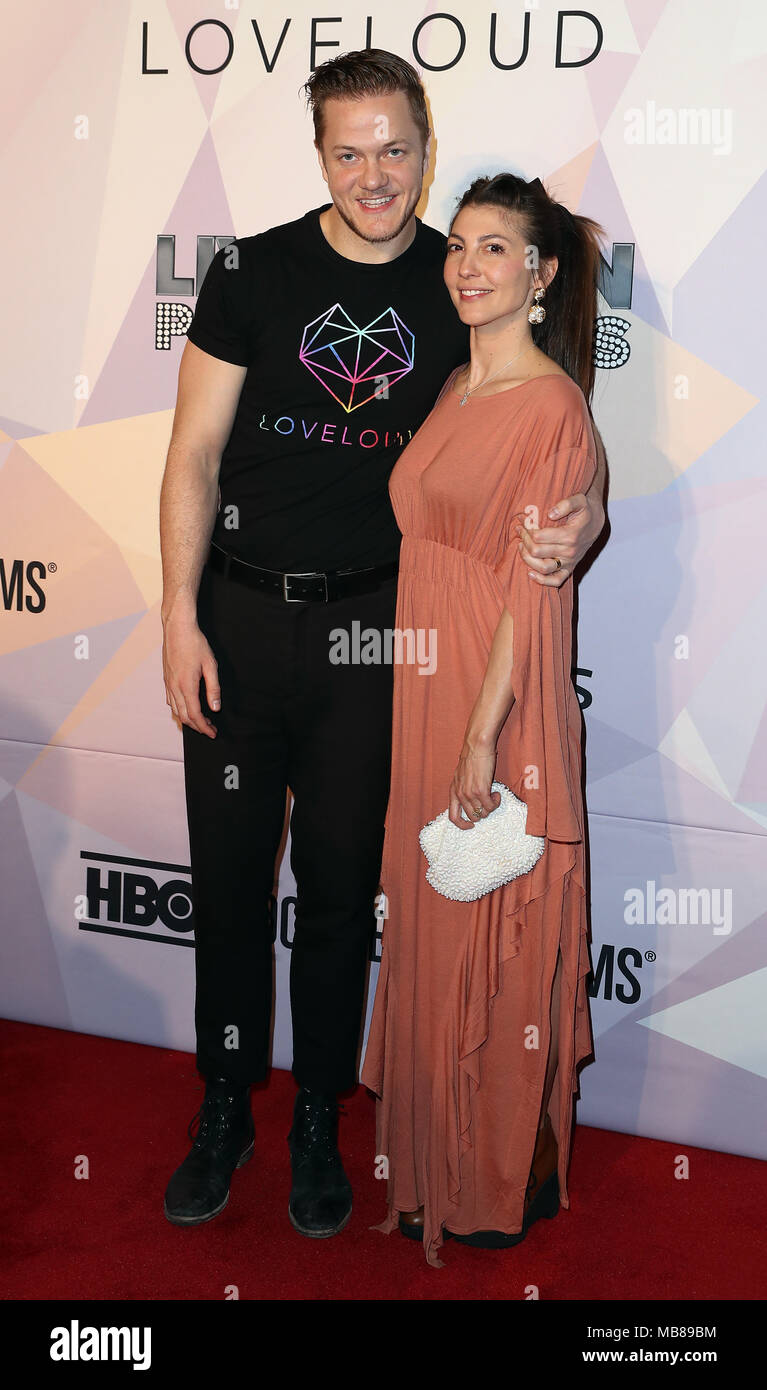 "Credente" al Teatro KA nel MGM Grand - Screening - Arrivi con: Dan Reynolds, Aja Volkman dove: Las Vegas, Nevada, Stati Uniti quando: 09 Mar 2018 Credit: Judy Eddy/WENN.com Foto Stock