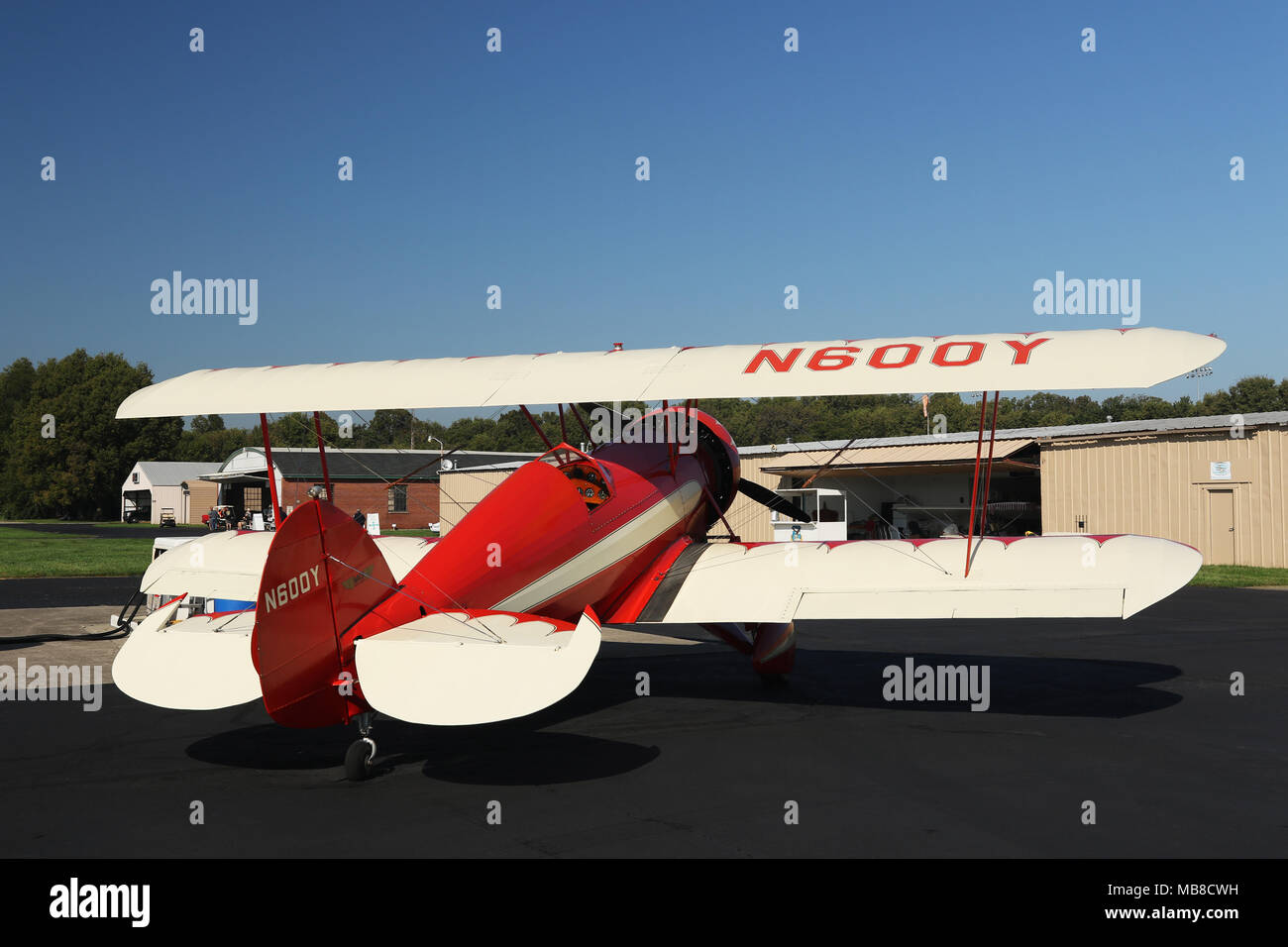 Anno 1930 vintage aereo. WACO CRG modello numero di serie 3349. Un residuo di soli 2 costruito. N600Y. Flying Heritage Festival da velivoli sperimentali Foto Stock