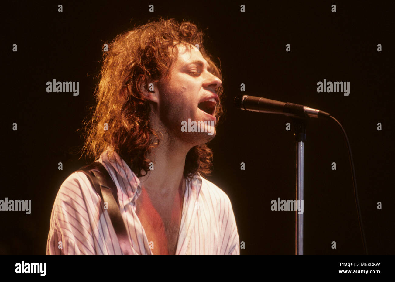 BOB GELDOF musicista irlandese a Gröna Lund Stoccolma 1987 Foto Stock