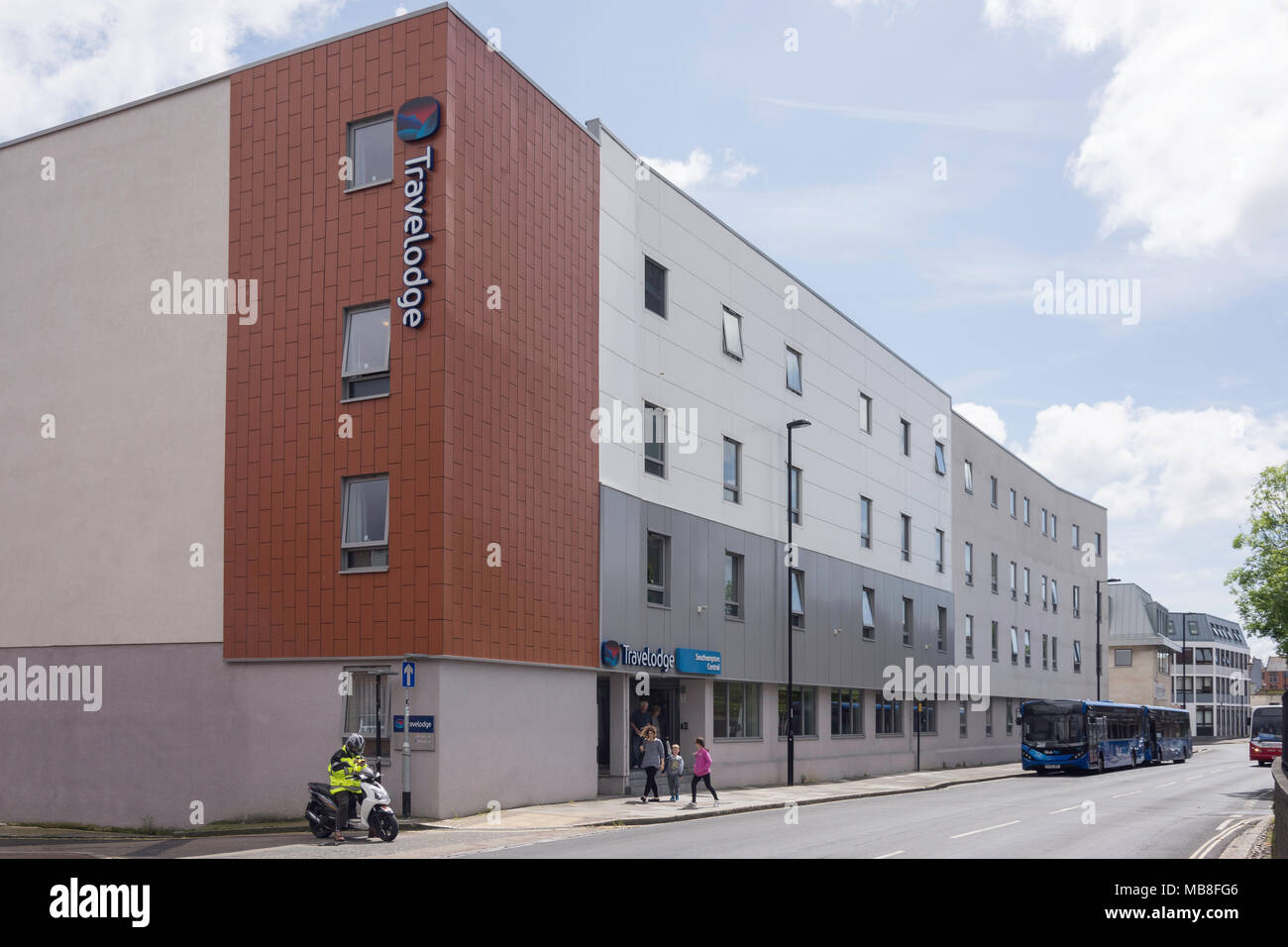 Travelodge Southampton Central Hotel, il castello di modo, Southampton, Hampshire, Inghilterra, Regno Unito Foto Stock