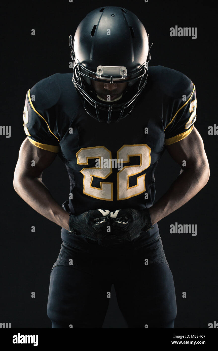 African American Football player. Foto Stock