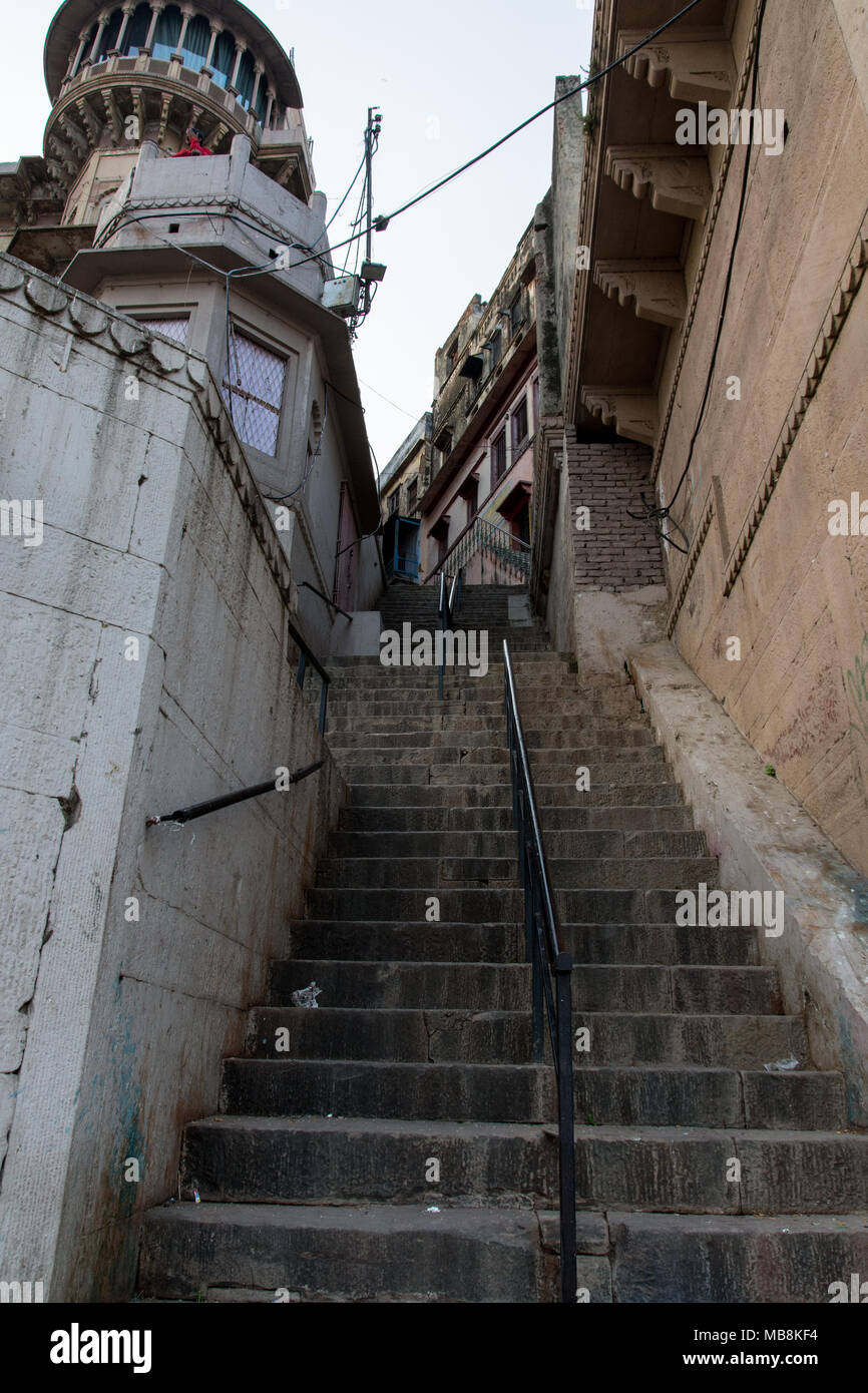 Paesaggio di Varanasi Uttar Pradesh, India Foto Stock