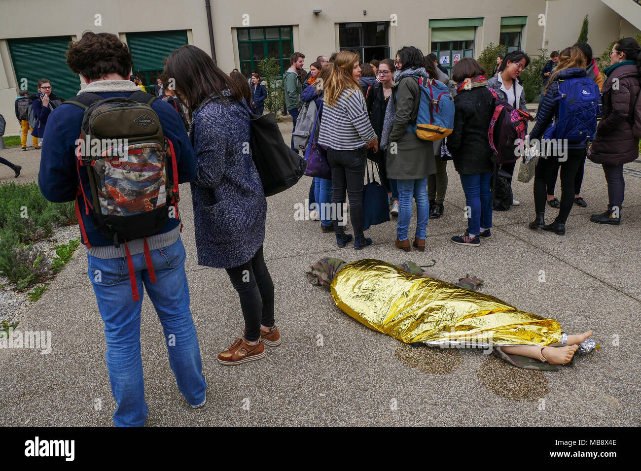 Trapano militare di Medicina Università di Lione, Francia Foto Stock